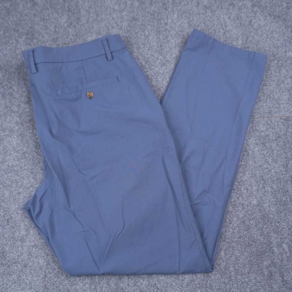 Jos. A. Bank Chino Pants Mens 36x30 Blue Flat Front Casual Trousers